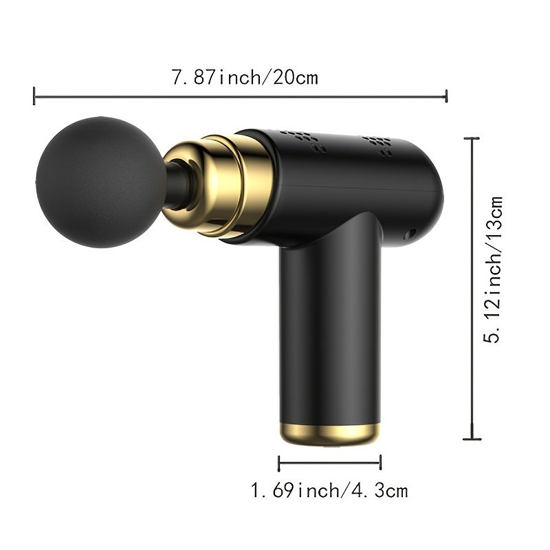 1pc Mini Massage Gun; Fascia Handheld Gun; Pocket Deep Tissue Muscle Percussion Relaxation Massager For Body Neck; Electric Massager For Sore Muscle; Stiffness; Sciatica - Image 12