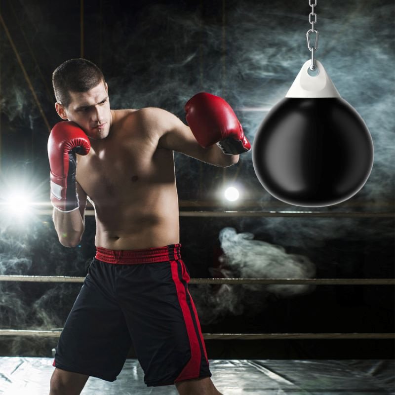 Home Gym 21 Inch Water Punching Bag with Adjustable Metal Chain - Image 3