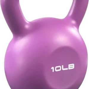 10lbs Kettlebell, Strength Training Kettlebells Weight for Women, Vinyl Coated Kettle Bell for Home Gym Workout Weight Lifting Equipment, Comfortable Grip Wide Handle Weights