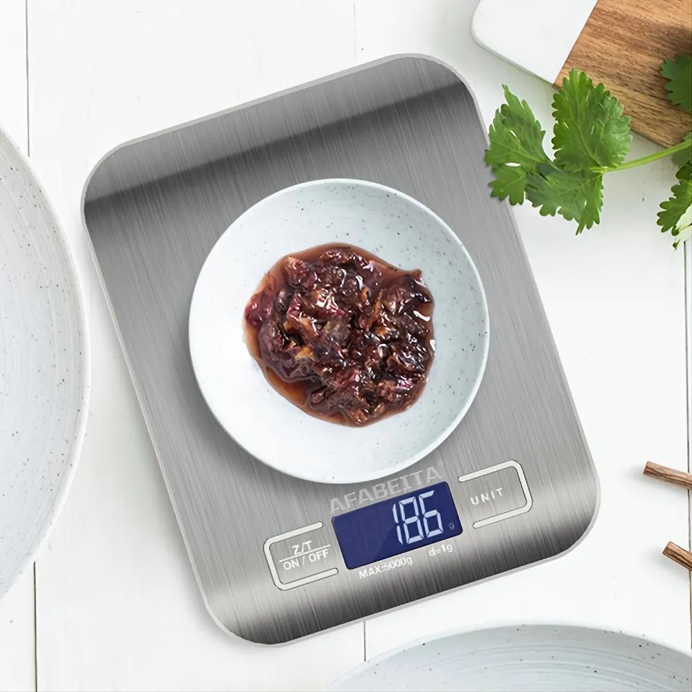 1pc 10KG/5KG Kitchen Scales Stainless Steel Weighing For Food Diet Postal Balance Measuring LCD Precision Electronic - Image 6