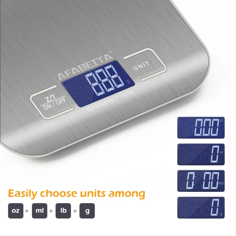 1pc 10KG/5KG Kitchen Scales Stainless Steel Weighing For Food Diet Postal Balance Measuring LCD Precision Electronic - Image 9