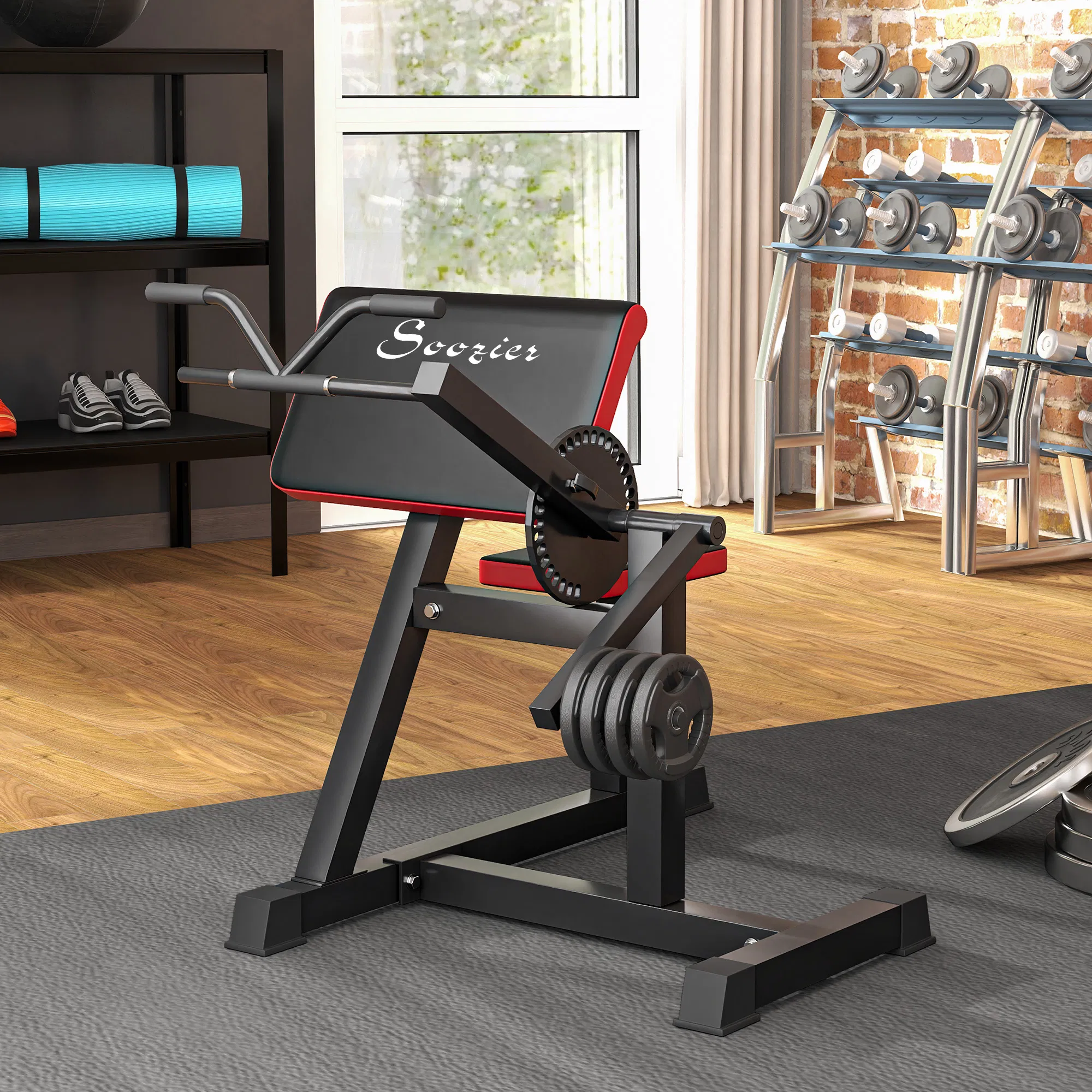 2-In-1 Bicep Preacher Curl Bench Bicep Curl Machine with Adjustable Seat and Elbow Cushion, for Home Gym Workout - Image 10