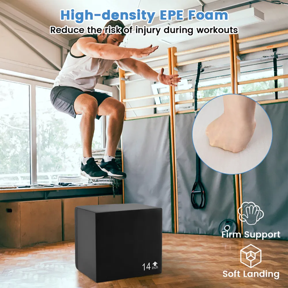3 In 1 Foam Plyometric Box with 3 Heights and Easy-to-Clean PU Cover - Image 7