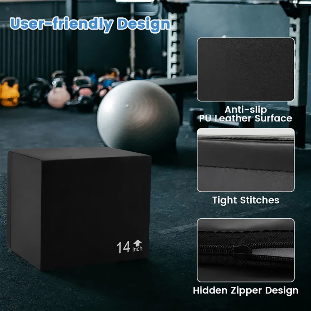 3 In 1 Foam Plyometric Box with 3 Heights and Easy-to-Clean PU Cover - Image 9