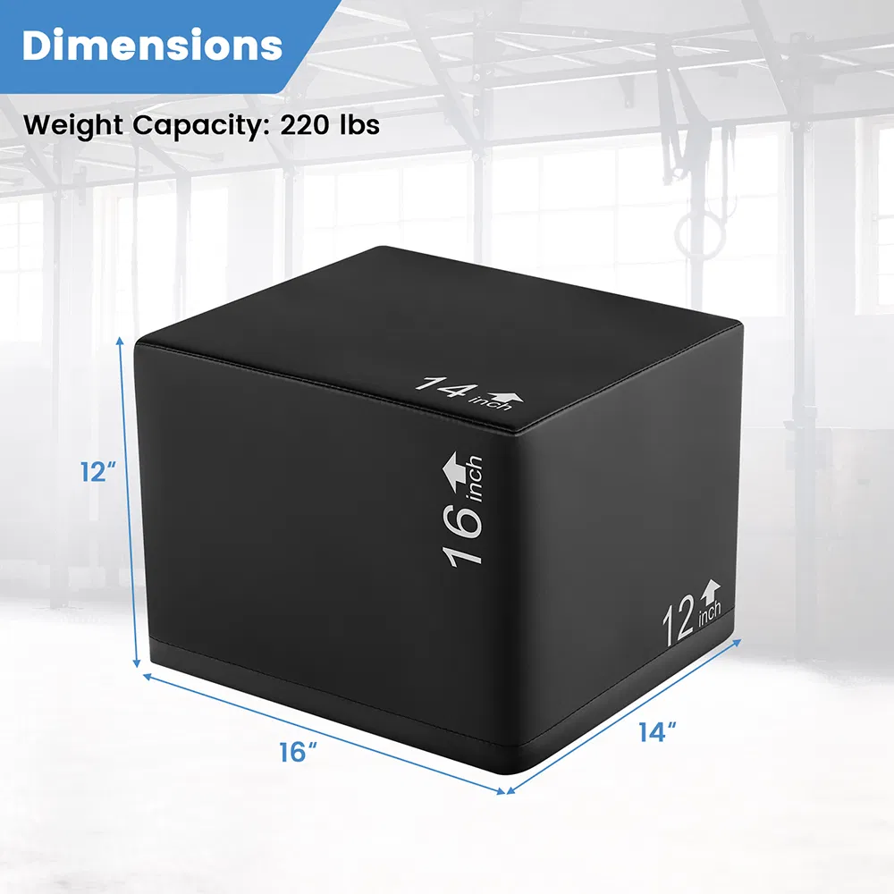 3 In 1 Foam Plyometric Box with 3 Heights and Easy-to-Clean PU Cover - Image 10