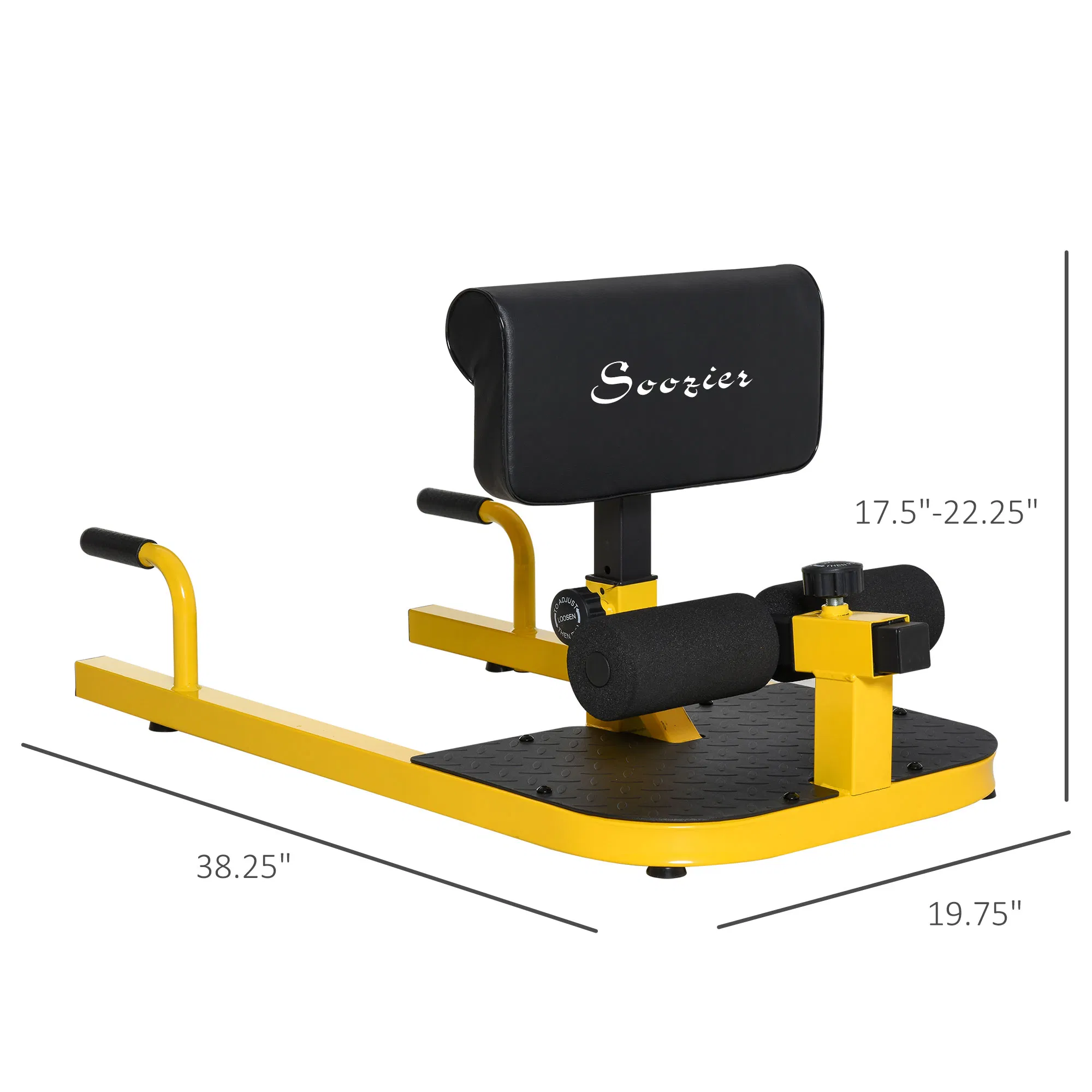 3-in-1 Multifunctional Padded Push Up Sit Up Deep Sissy Squat Machine Yellow - Image 3