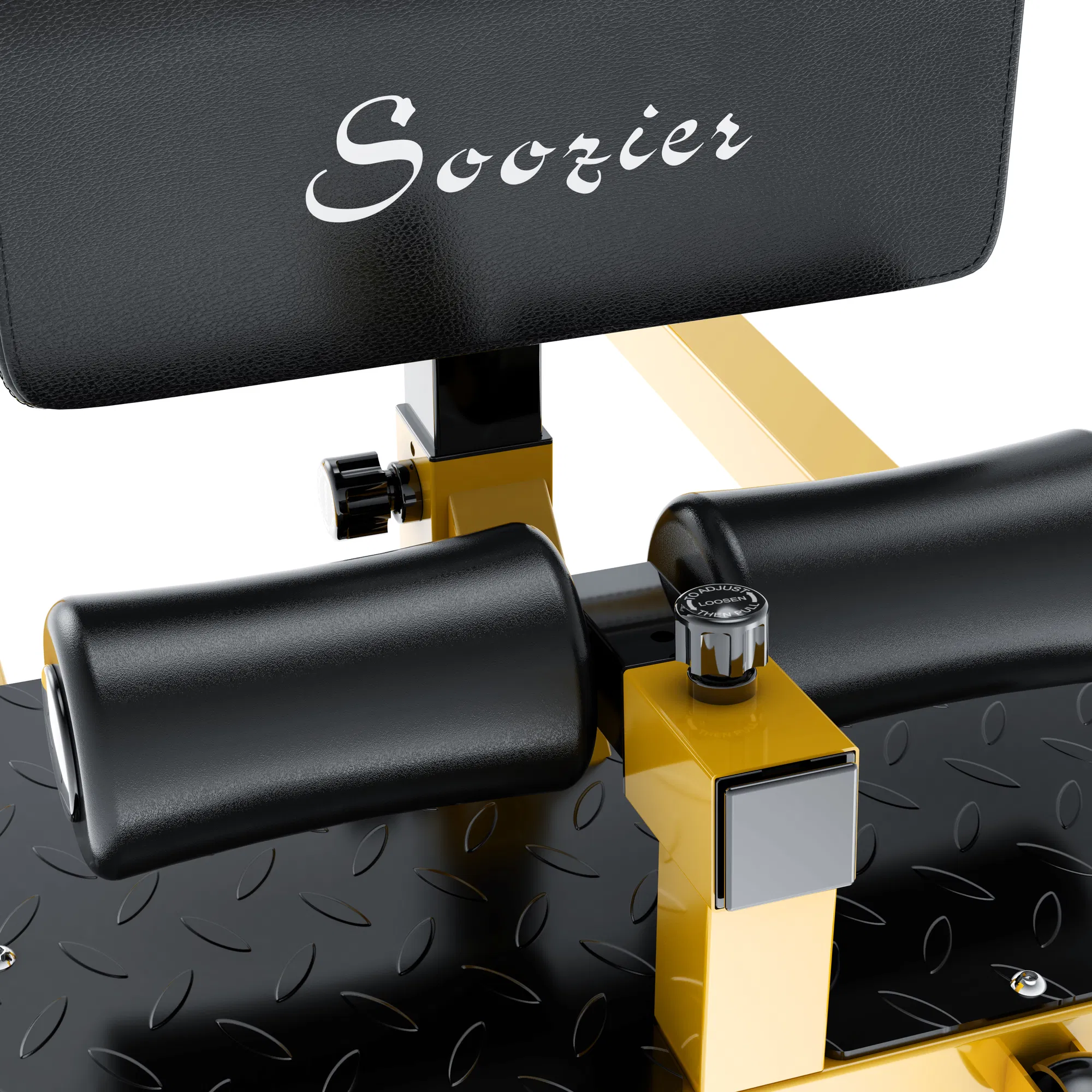 3-in-1 Multifunctional Padded Push Up Sit Up Deep Sissy Squat Machine Yellow - Image 7