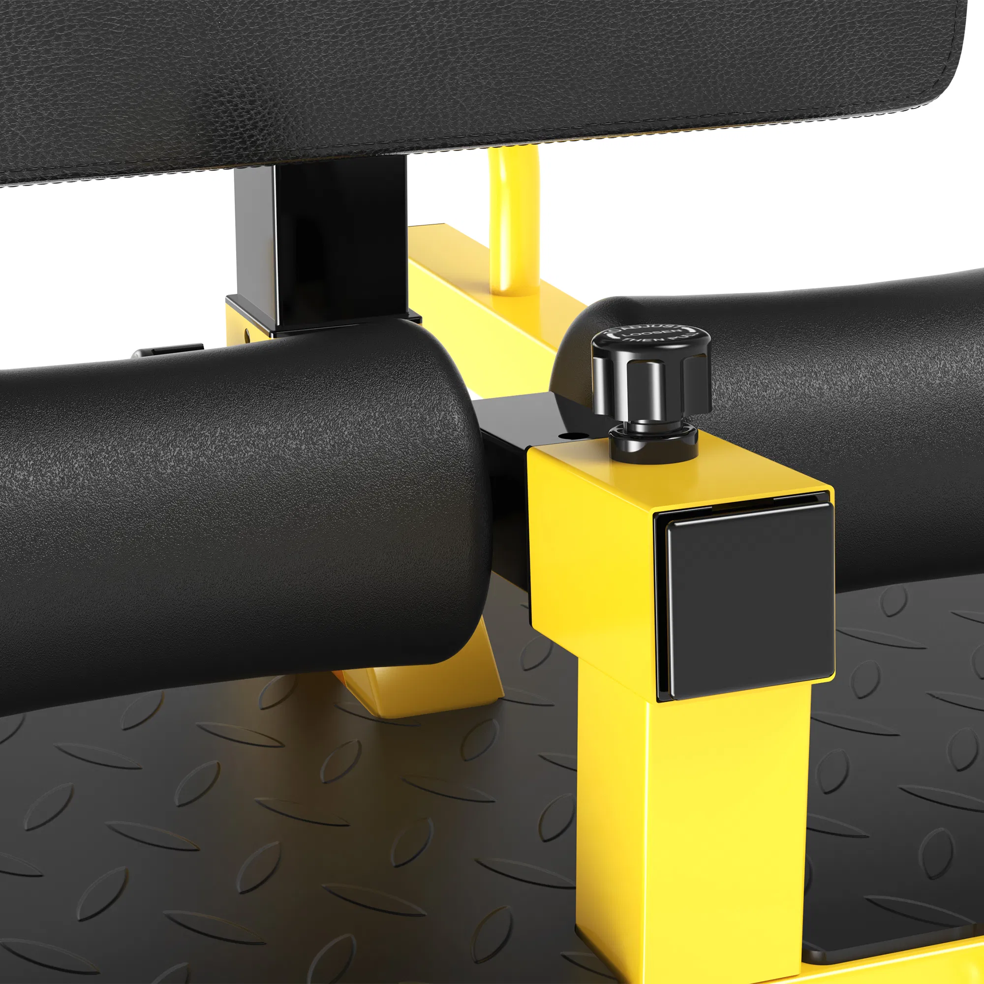 3-in-1 Multifunctional Padded Push Up Sit Up Deep Sissy Squat Machine Yellow - Image 8