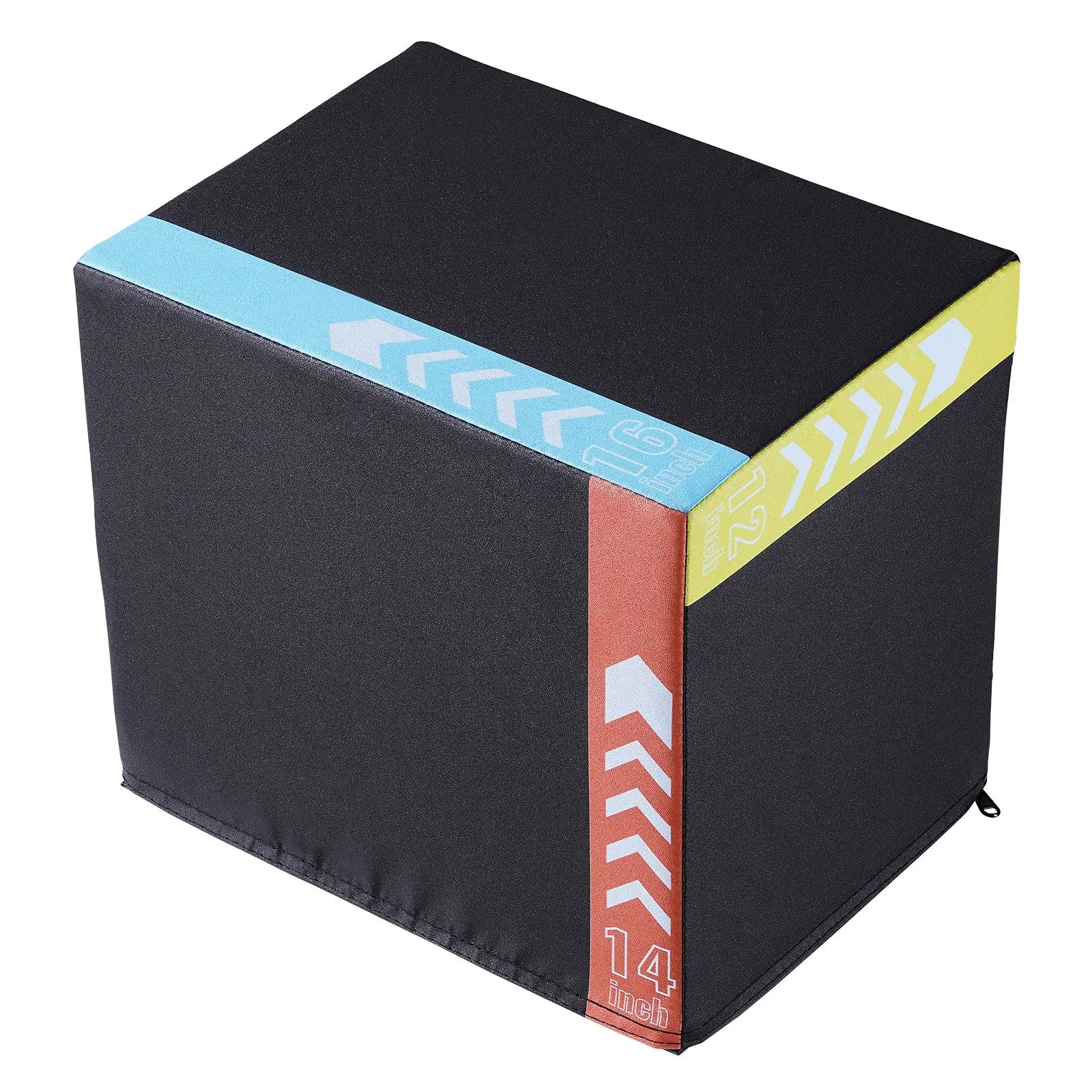 3 in 1 Plyometric Jump Box, 16/14/12 Inch Cotton Plyo Box, Platform & Jumping Agility Box, Anti-Slip Fitness Exercise Step Up Box for Home Gym Training, Conditioning Strength Training, Black - Image 6
