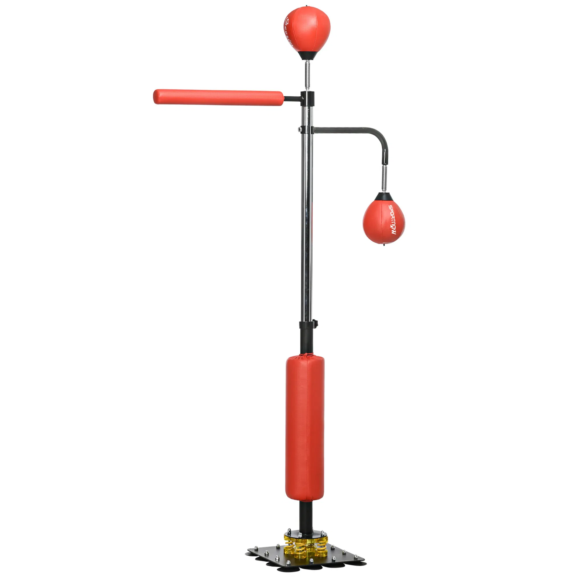 4.6'-6.7' Speed Bag Boxing Bag Stand, Reflex Bag Boxing Training Equipment, Speed Punching Bag, Red - Image 11