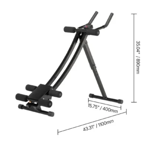AB Workout Machine, Ab Workout Equipment at Home Gym, Core & Abdominal Trainers for Women, 440 lbs Weight Capacity Strength Training Ab Cruncher, Foldable Adjustable Fitness Exerciser