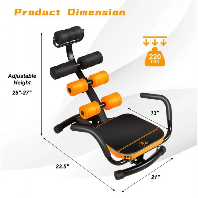 Adjustable Exercise Abdominal Muscles Core Fitness Trainers Bench Machine - Image 2