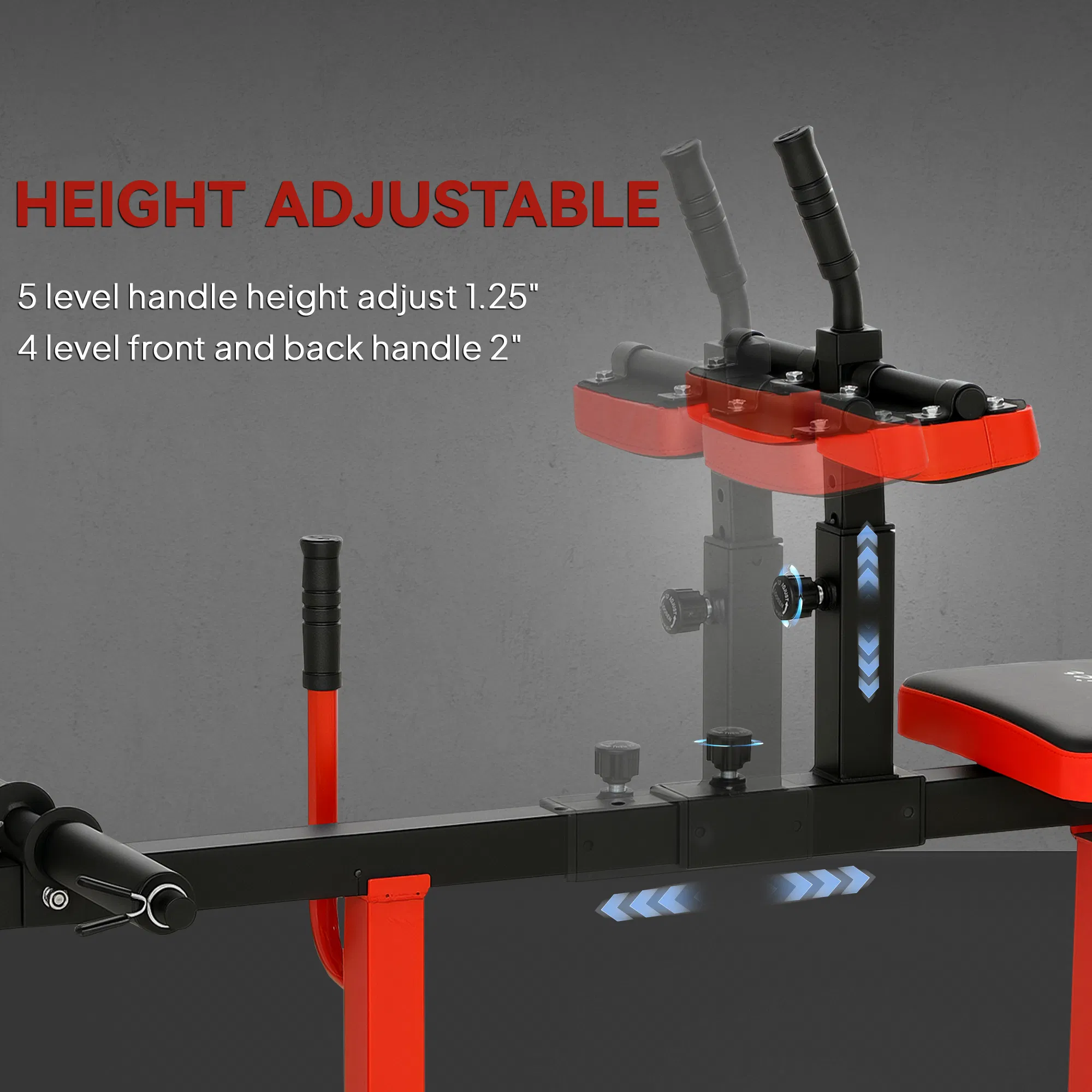 Adjustable Steel Seated Calf Raise Exercise Strength Training Gym Equipment, Red - Image 4