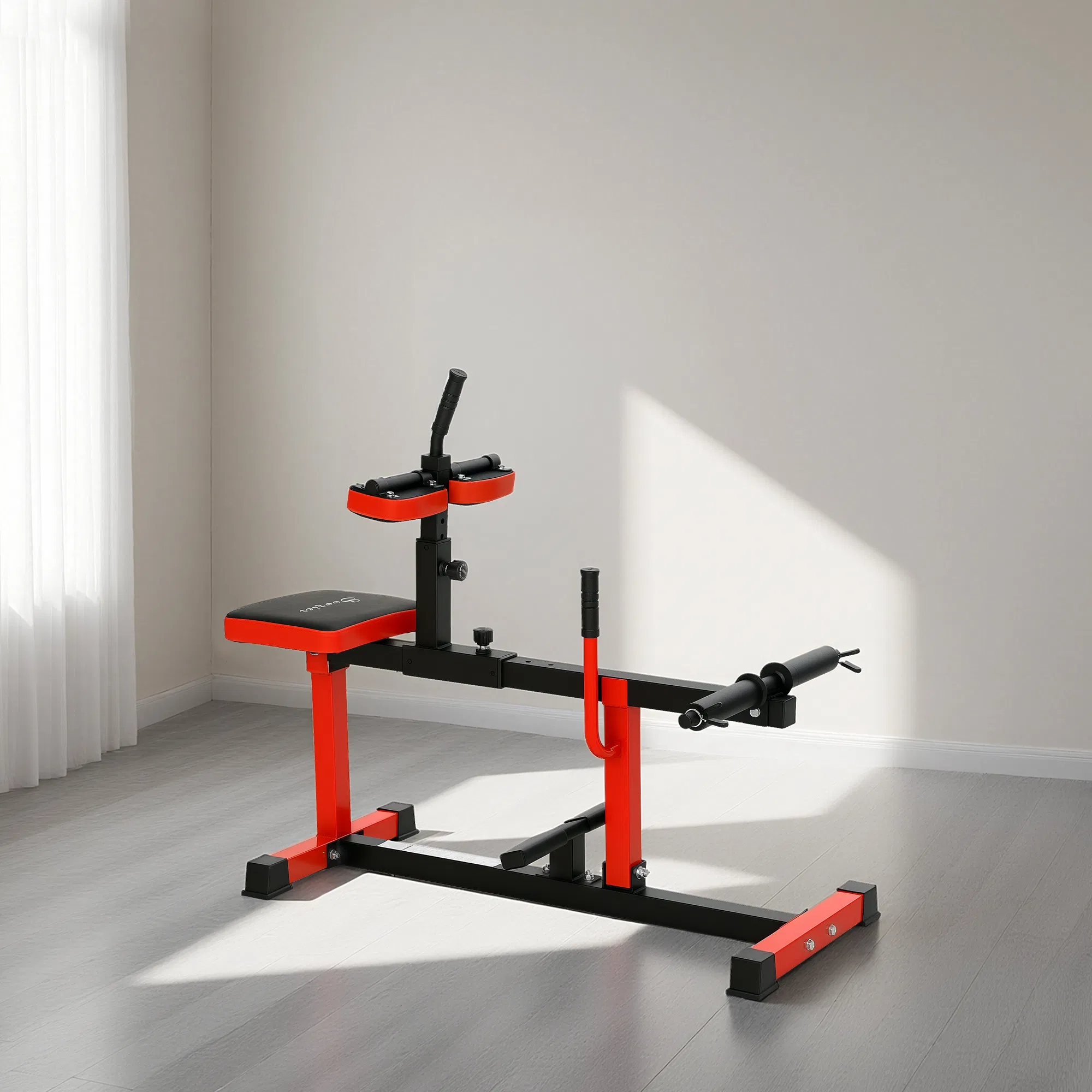 Adjustable Steel Seated Calf Raise Exercise Strength Training Gym Equipment, Red - Image 10