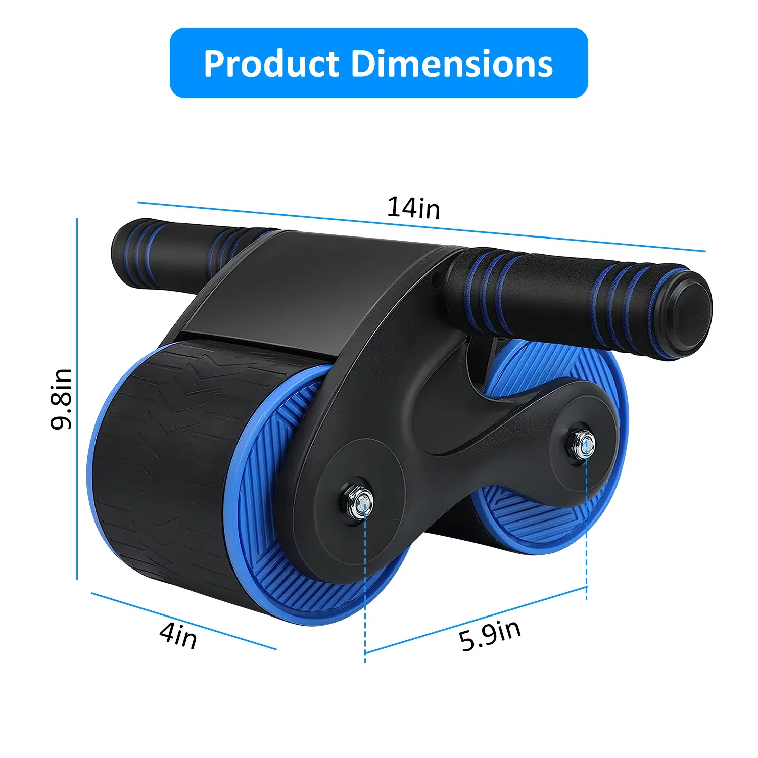 Automatic Rebound Abdominal Wheel Anti-slip AB Roller Wheel with Kneel Pad Phone Holder Home Gym Abdominal Exerciser for Men Women - Image 20