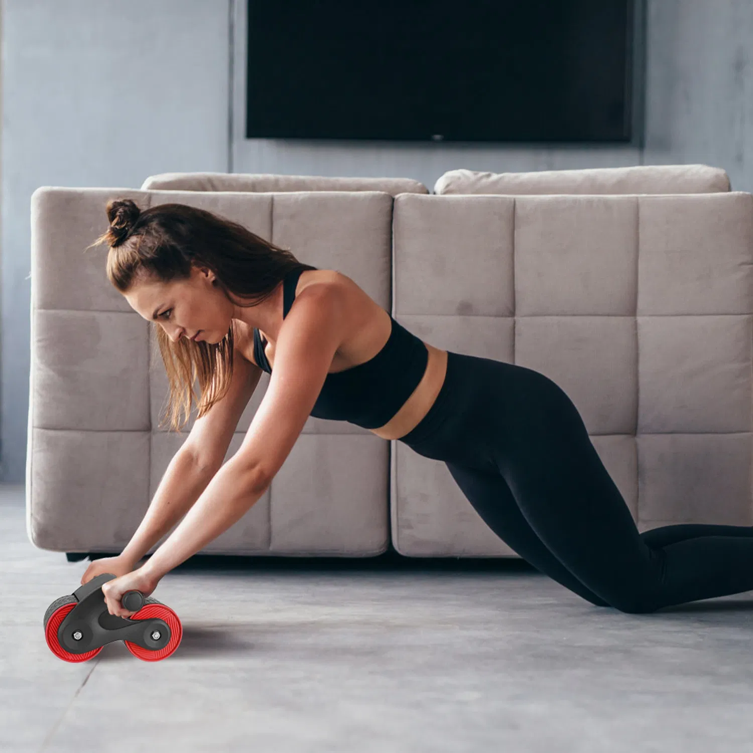 Automatic Rebound Abdominal Wheel Anti-slip AB Roller Wheel with Kneel Pad Phone Holder Home Gym Abdominal Exerciser for Men Women - Image 29