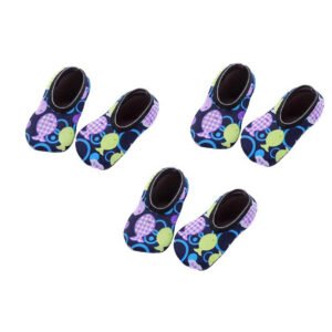 Womens Slipper Socks Cute Fishes Ankle Floor Slippers with Non Slip Grippers, 3 Pairs