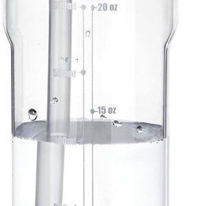 Water Bottle with Straw,Tritan BPA-Free,Leak-Proof Design for Travel,Home, School, (Clear)