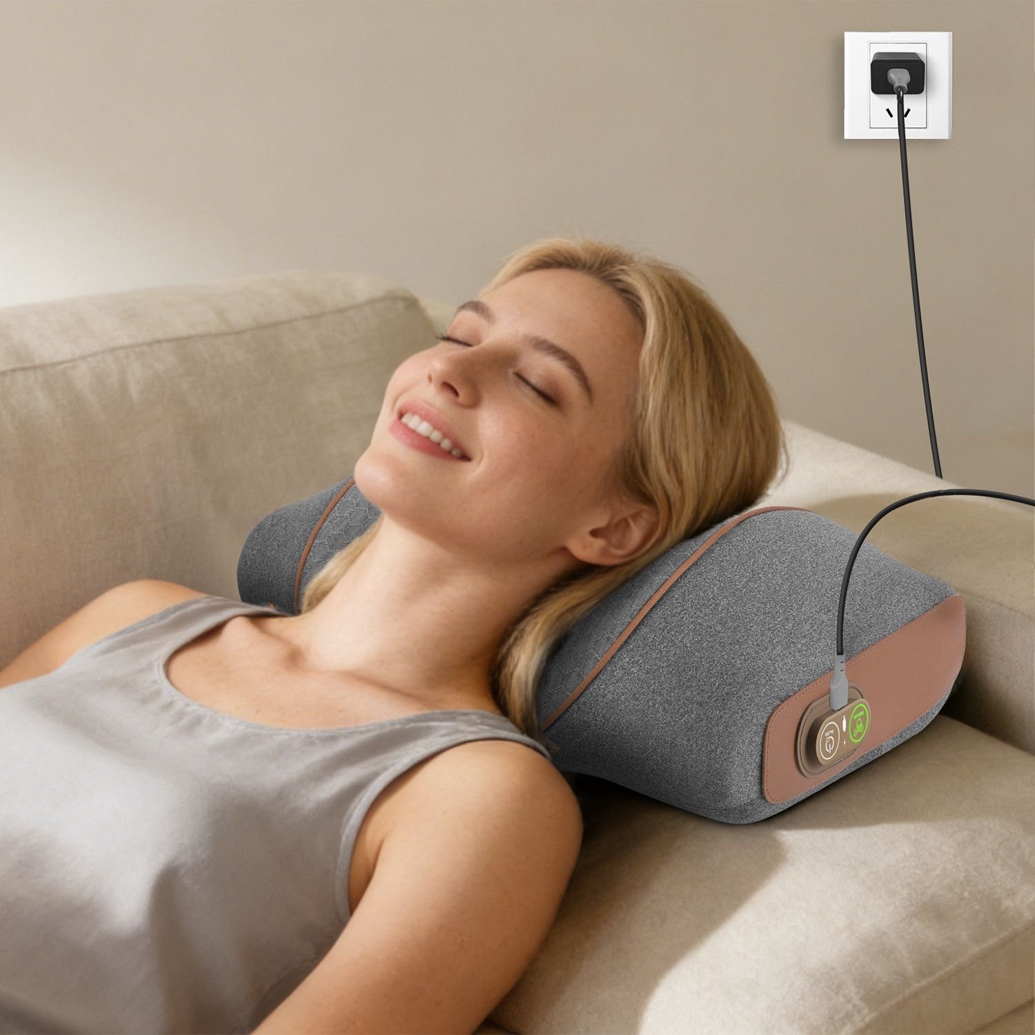 3-in-1 Neck Massager Pillow Ergonomic Massager with Heating Vibration Air Compression 30Min Timer for Neck Back Shoulder Pain Relief - Image 11