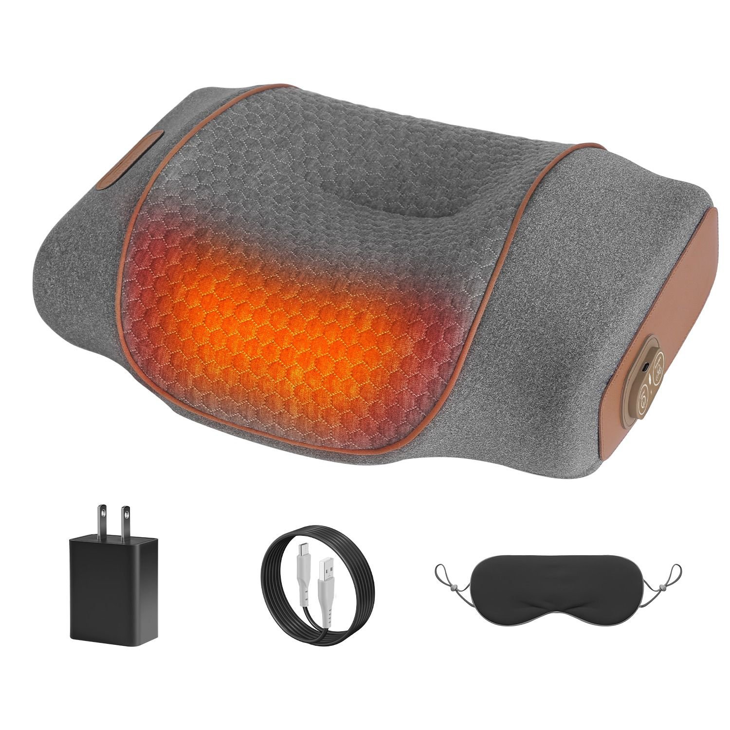 3-in-1 Neck Massager Pillow Ergonomic Massager with Heating Vibration Air Compression 30Min Timer for Neck Back Shoulder Pain Relief - Image 13