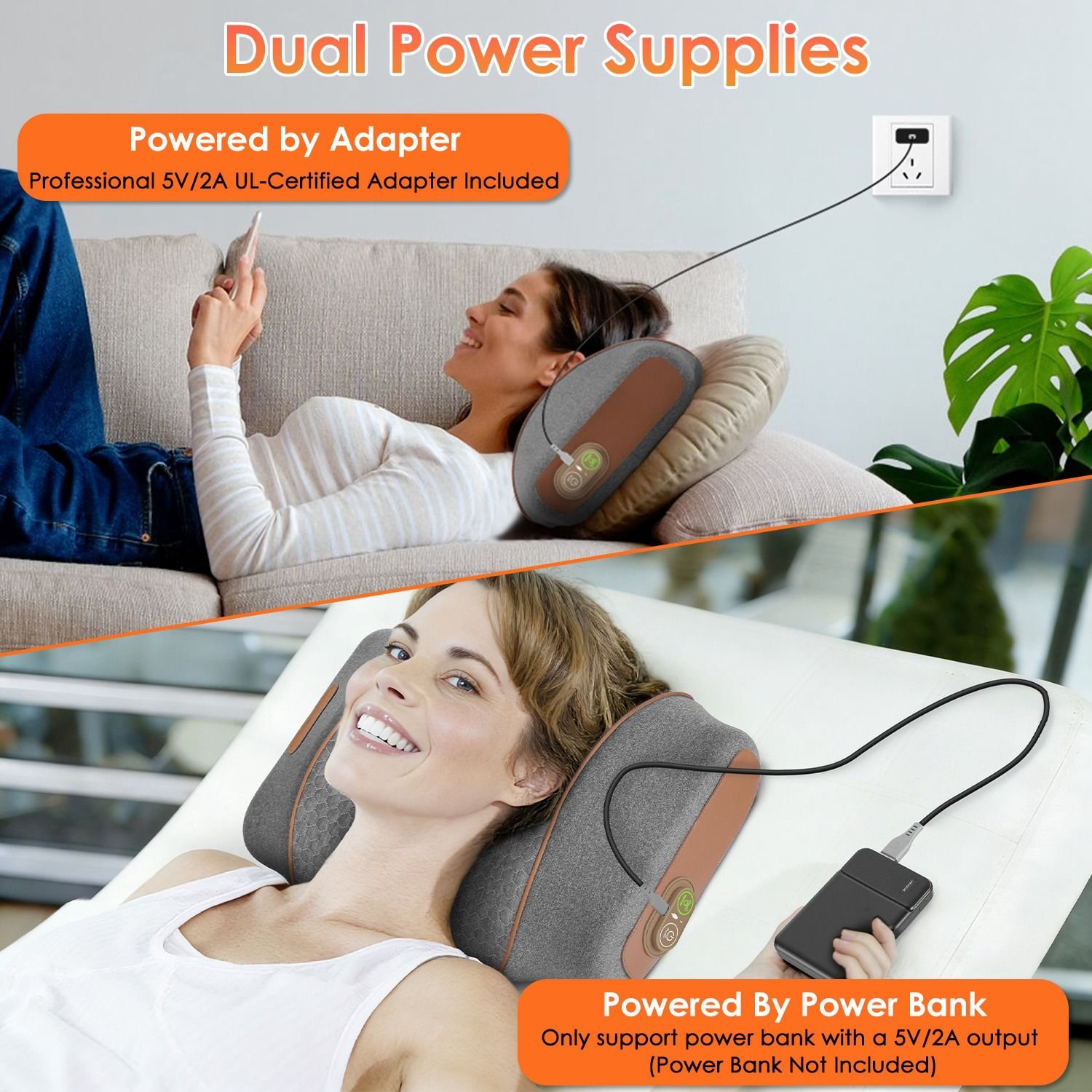 3-in-1 Neck Massager Pillow Ergonomic Massager with Heating Vibration Air Compression 30Min Timer for Neck Back Shoulder Pain Relief - Image 6