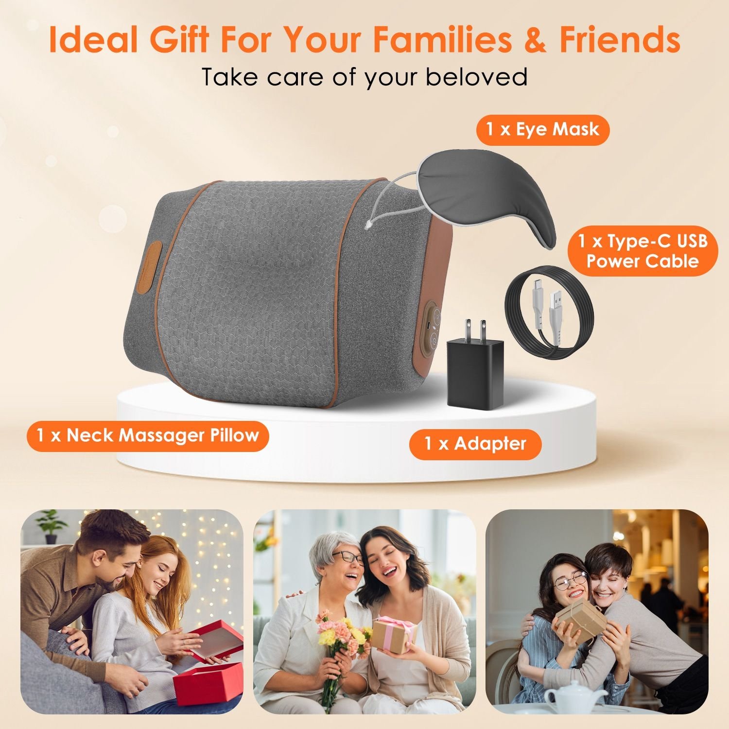 3-in-1 Neck Massager Pillow Ergonomic Massager with Heating Vibration Air Compression 30Min Timer for Neck Back Shoulder Pain Relief - Image 9