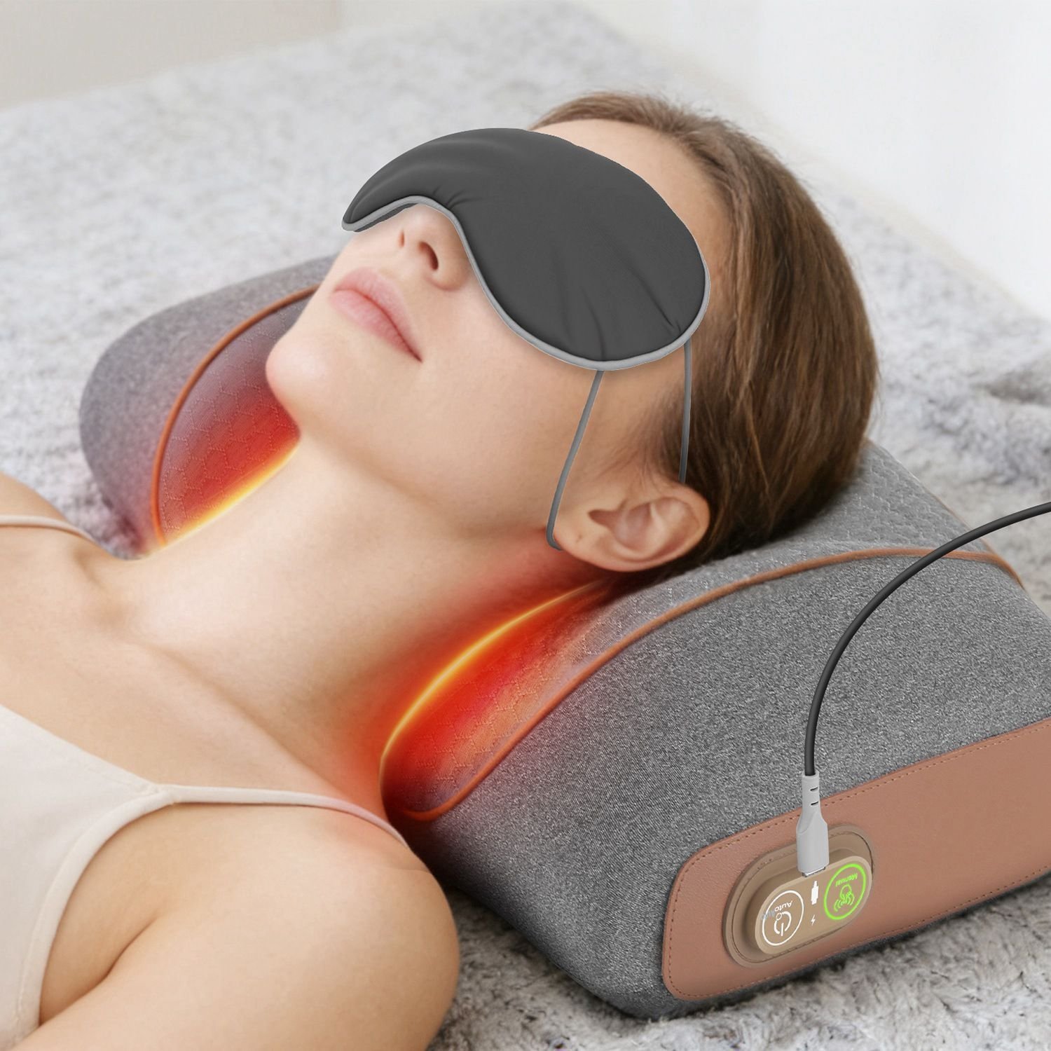 3-in-1 Neck Massager Pillow Ergonomic Massager with Heating Vibration Air Compression 30Min Timer for Neck Back Shoulder Pain Relief - Image 10