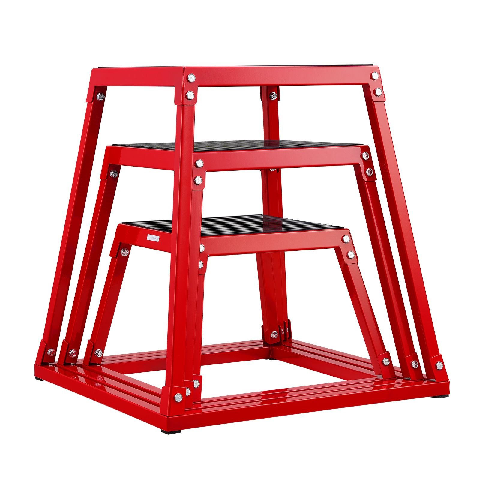 Plyometric Jump Boxes, 12/18/24 Inch Plyo Box, Platform and Jumping Agility Box, Anti-Slip Fitness Exercise Step Up Box Set for Home Gym Training, Conditioning Strength Training, Red - Image 3