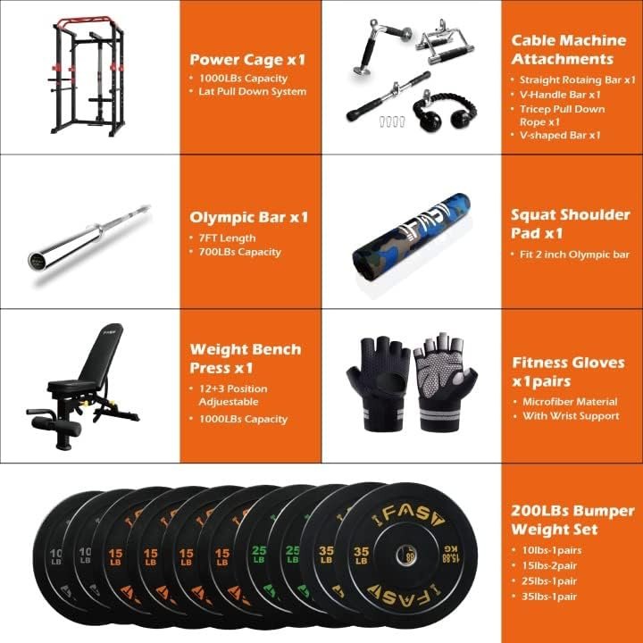 Multi-functional Power Cage,Home Adjustable Pullup Squat Rack 1000Lbs Capacity Comprehensive Fitness Barbell Rack - Image 2