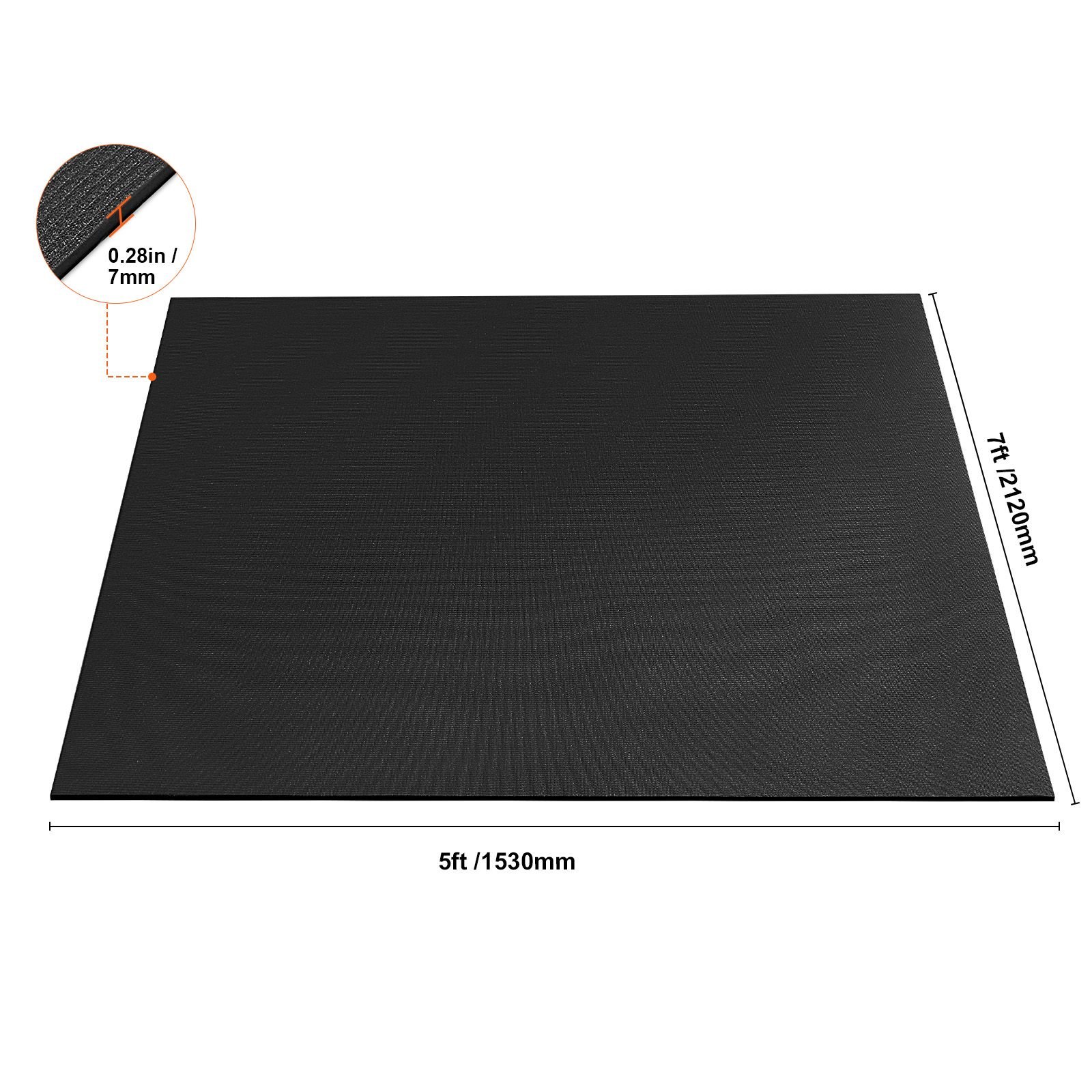 Exercise Mat, Non Slip High Density Premium Yoga Mat, Exercise Yoga Mat for Men & Women, Fitness & Exercise Mat with Bag & Carry Strap, for All Types of Home Yoga, Pilate & Floor Workout (7x5ft) - Image 8