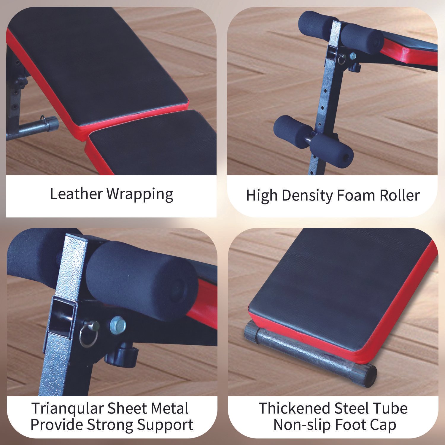 Multi-Position Adjustable Utility Bench for Home Gym Weightlifting and Strength Training, Sit-up Chair Collapsible Design - Image 3