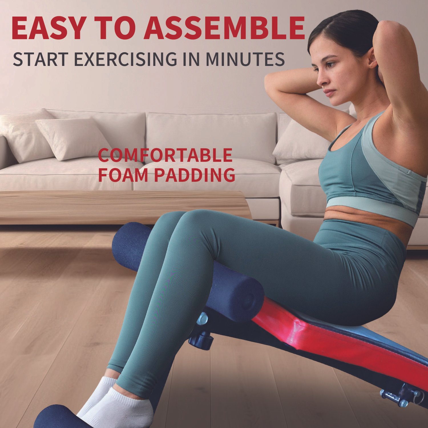 Multi-Position Adjustable Utility Bench for Home Gym Weightlifting and Strength Training, Sit-up Chair Collapsible Design - Image 4