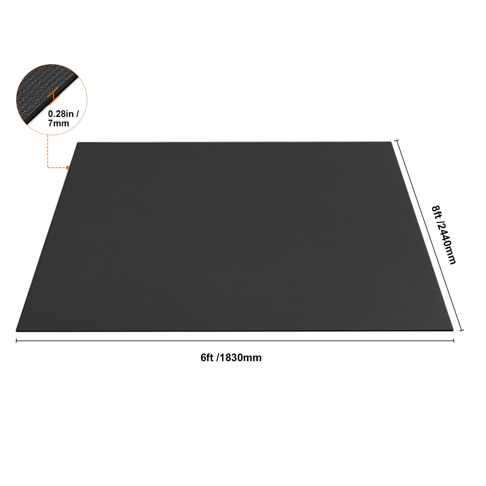 Exercise Mat, Non Slip High Density Premium Yoga Mat, Exercise Yoga Mat for Men & Women, Fitness & Exercise Mat with Bag & Carry Strap, for All Types of Home Yoga, Pilate & Floor Workout (8x6ft) - Image 8