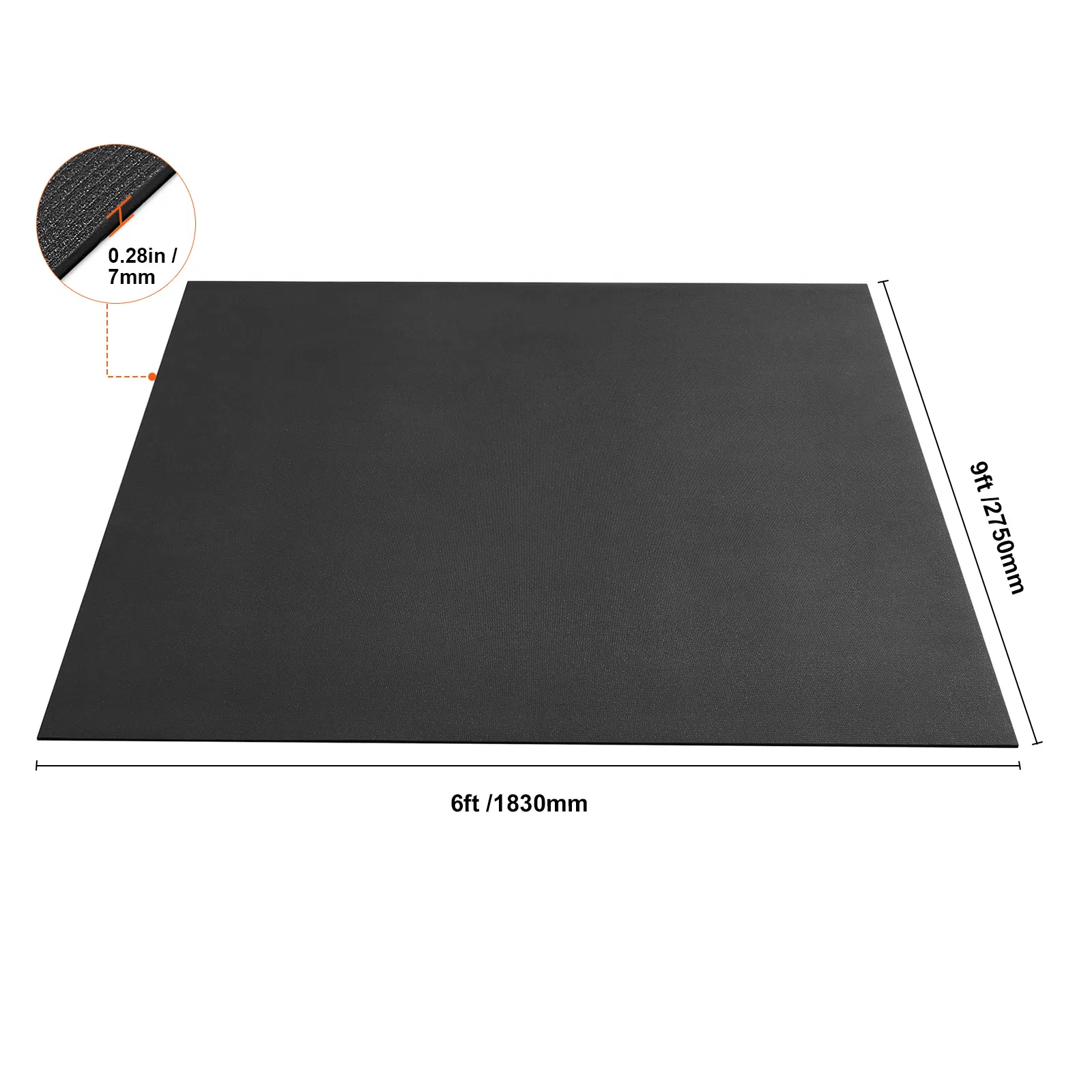 Exercise Mat, Non Slip High Density Premium Yoga Mat, Exercise Yoga Mat for Men & Women, Fitness & Exercise Mat with Bag & Carry Strap, for All Types of Home Yoga, Pilate & Floor Workout (9x6ft) - Image 8