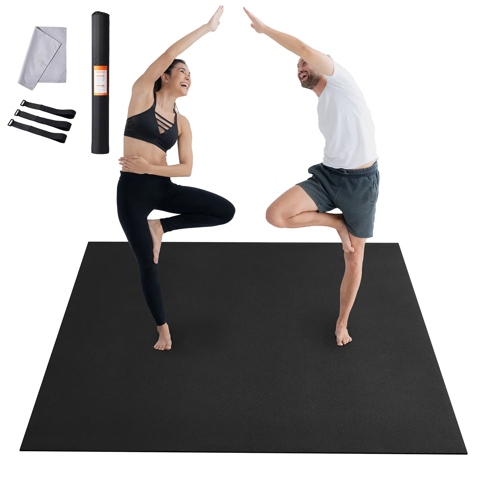 Exercise Mat, Non Slip High Density Premium Yoga Mat, Exercise Yoga Mat for Men & Women, Fitness & Exercise Mat with Bag & Carry Strap, for All Types of Home Yoga, Pilate & Floor Workout (9x6ft) - Image 9