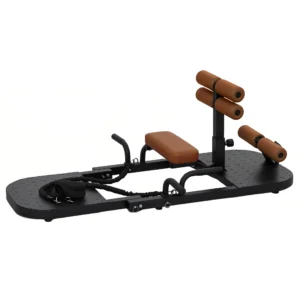 Foldable Sissy Squat Machine, Hip Thrust Machine with Push Up Stand, Multipurpose Glute Workout Equipment, Black