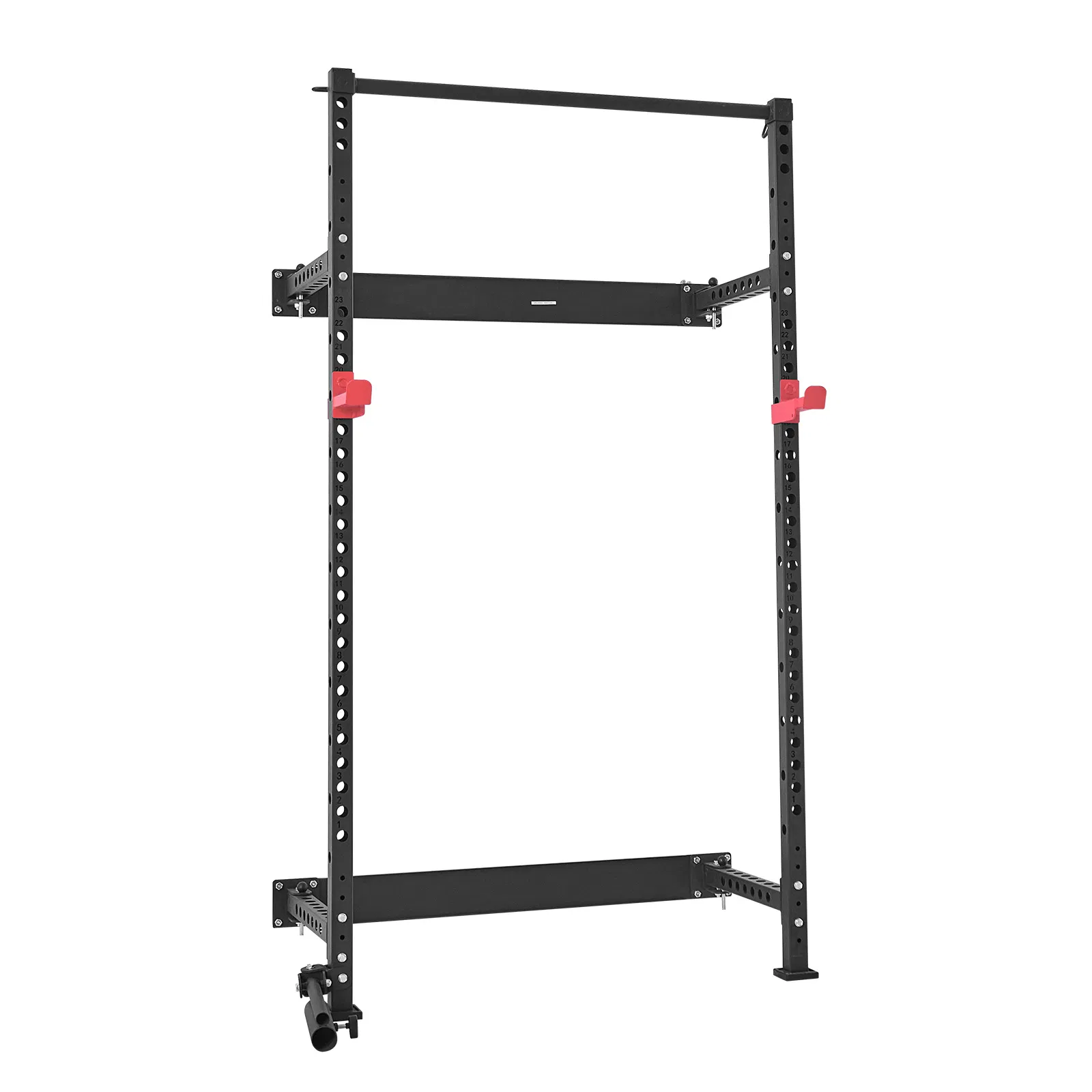 Folding Power Cage, Wall-Mounted Power Rack Squat Rack, Multifunctional Strength Training Workout Equipment with Landmine Holder, Adjustable J-Hooks & Pull-Up Bar for Home Gym, 1000LBS Capacity - Image 10