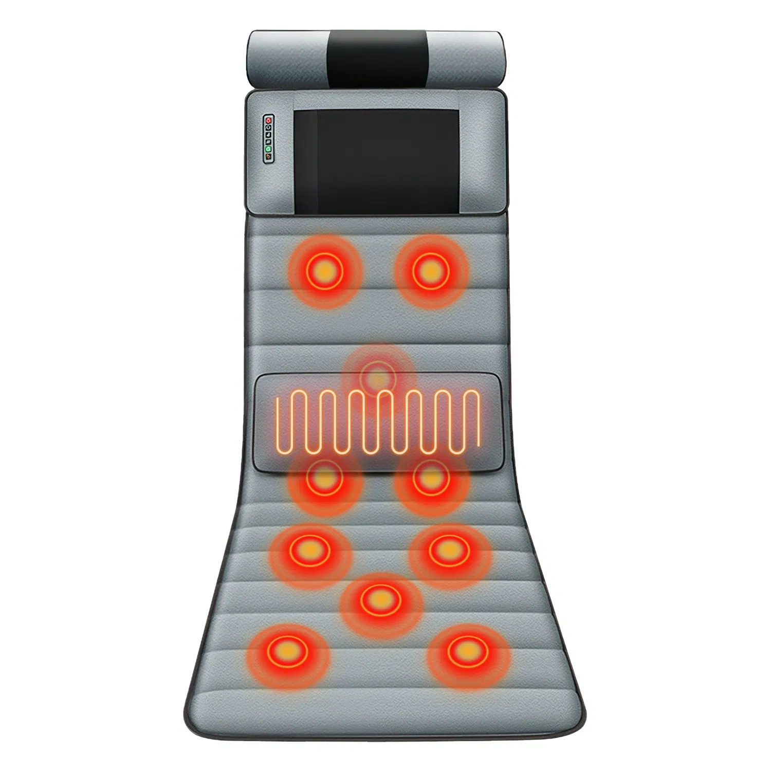 Full Body Electric Massage Mat with Heat Vibration Massage Pad Cushion Back Massage Mattress Chair Pad with Neck Massager Lumbar Pillow with 10 Vibration Motors 3 Timers - Image 17