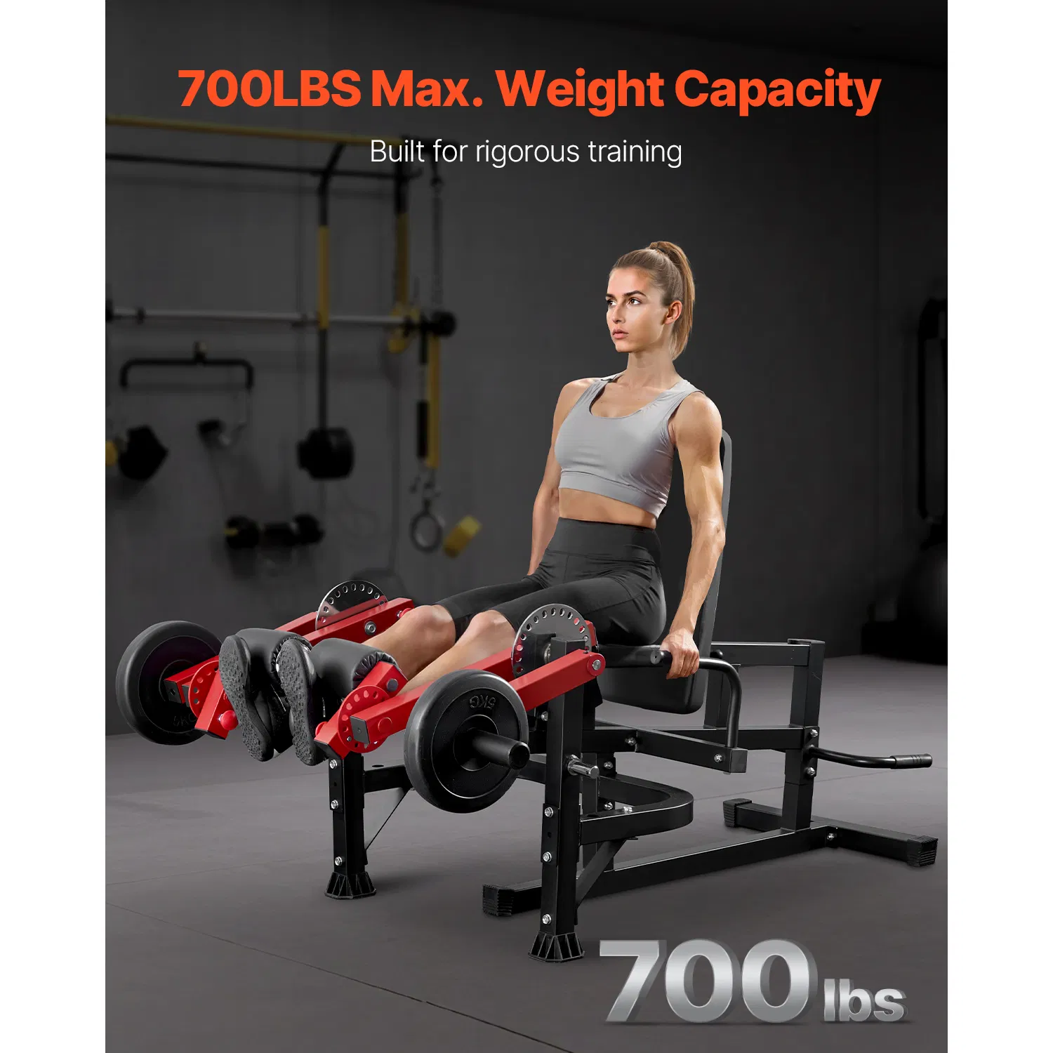 Leg Extension and Curl Machine, Seated Leg Rotary Extension for Thigh, Adjustable Lower Body Specialty Exercises Equipment, Heavy Duty Workout Bench for Home Gym, 700 LBS Capacity - Image 2