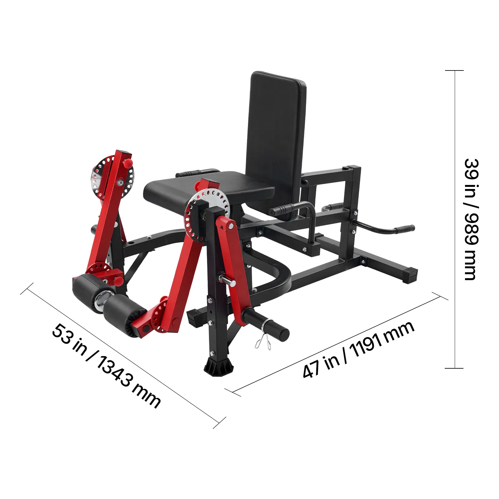 Leg Extension and Curl Machine, Seated Leg Rotary Extension for Thigh, Adjustable Lower Body Specialty Exercises Equipment, Heavy Duty Workout Bench for Home Gym, 700 LBS Capacity - Image 8