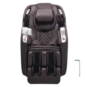 Massage Chair, 4D Full Body Zero Gravity Recliner with SL Track, Yoga Stretch, AI Voice Control, Heat, Foot Roller, Retractable Pedal, 36 Airbags, LCD, Armrest Controls, Rolling Base