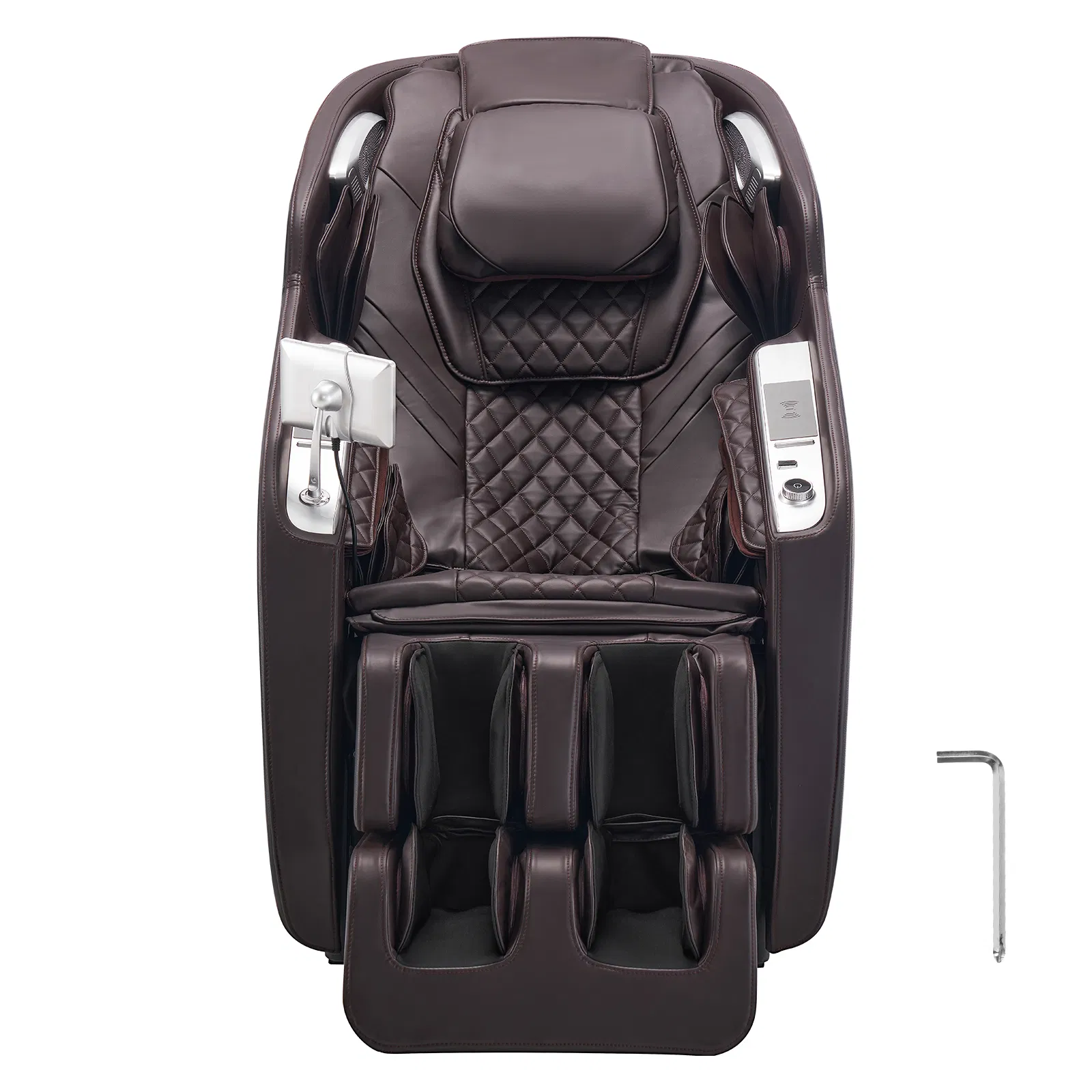 Massage Chair, 4D Full Body Zero Gravity Recliner with SL Track, Yoga Stretch, AI Voice Control, Heat, Foot Roller, Retractable Pedal, 36 Airbags, LCD, Armrest Controls, Rolling Base