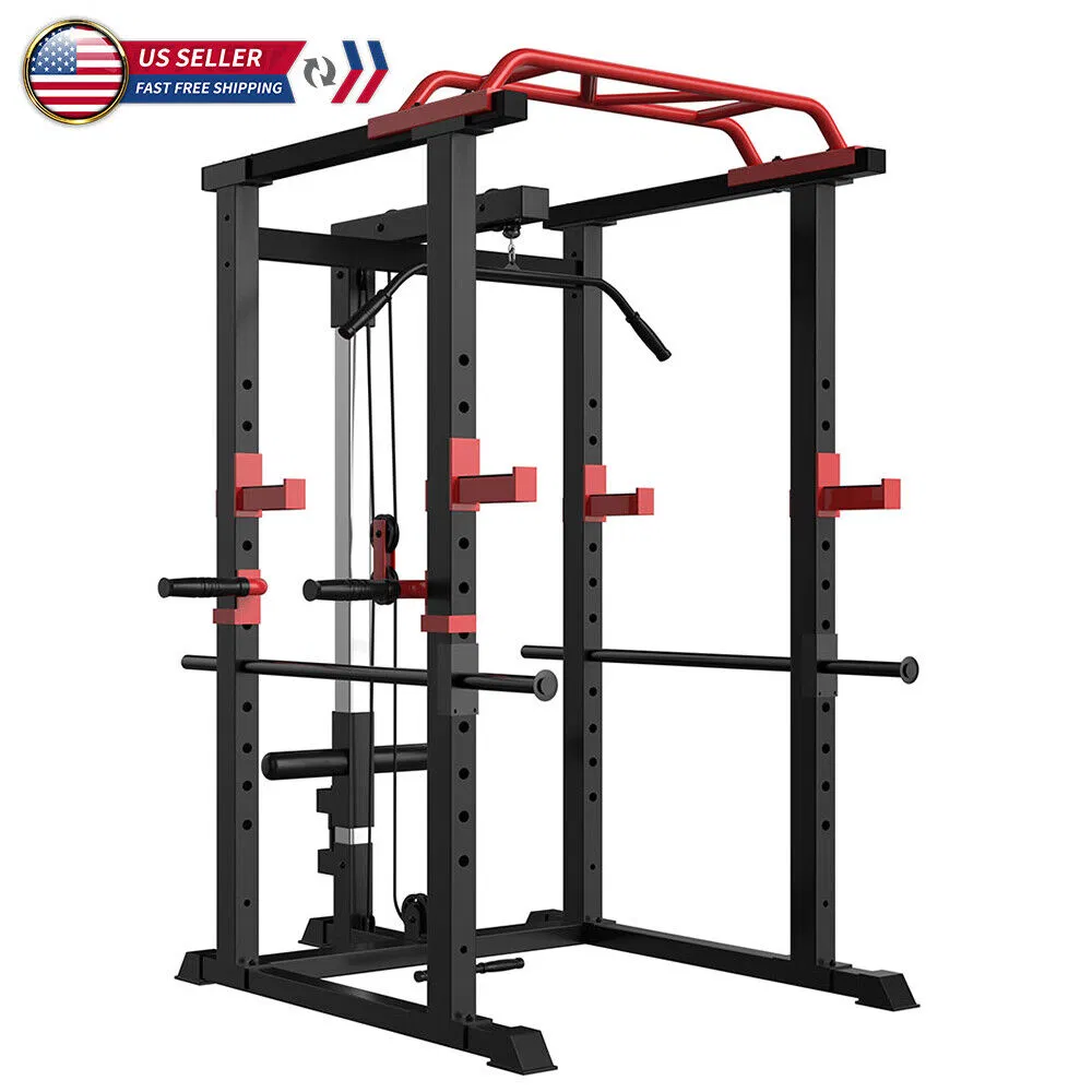 Multi-functional Power Cage,Home Adjustable Pullup Squat Rack 1000Lbs Capacity Comprehensive Fitness Barbell Rack - Image 3