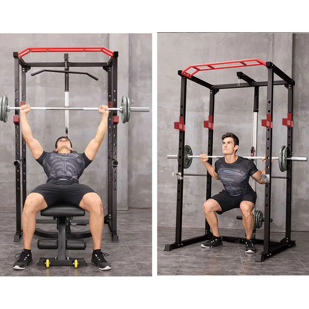 Multi-functional Power Cage,Home Adjustable Pullup Squat Rack 1000Lbs Capacity Comprehensive Fitness Barbell Rack - Image 18