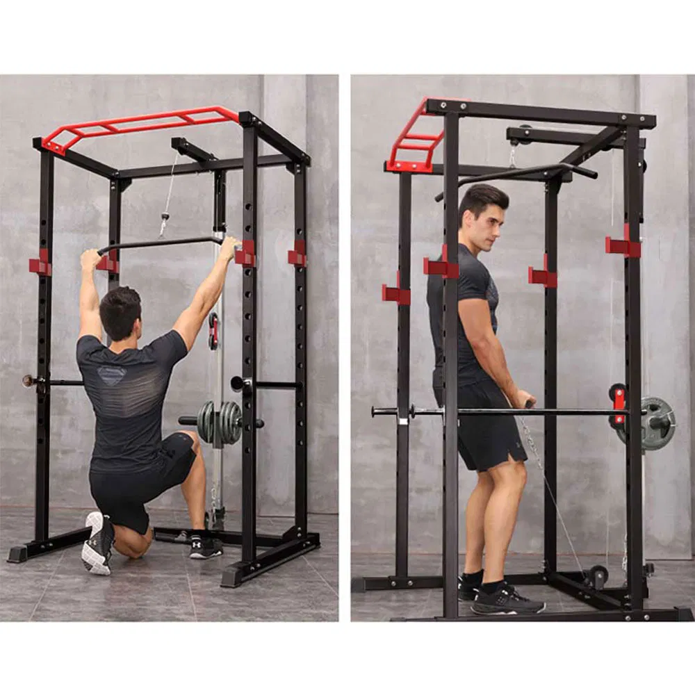 Multi-functional Power Cage,Home Adjustable Pullup Squat Rack 1000Lbs Capacity Comprehensive Fitness Barbell Rack - Image 19