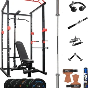 Multi-functional Power Cage,Home Adjustable Pullup Squat Rack 1000Lbs Capacity Comprehensive Fitness Barbell Rack