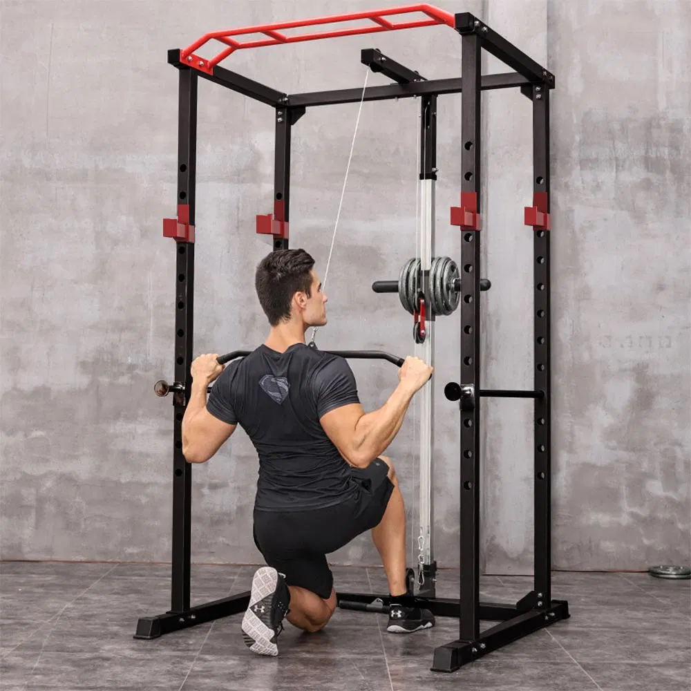 Multi-functional Power Cage,Home Adjustable Pullup Squat Rack 1000Lbs Capacity Comprehensive Fitness Barbell Rack - Image 12