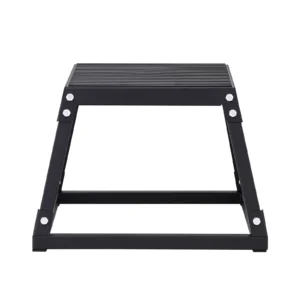 Plyometric Jump Box, 12 Inch Plyo Box, Steel Plyometric Platform and Jumping Agility Box, Anti-Slip Fitness Exercise Step Up Box for Home Gym Training, Conditioning Strength Training, Black