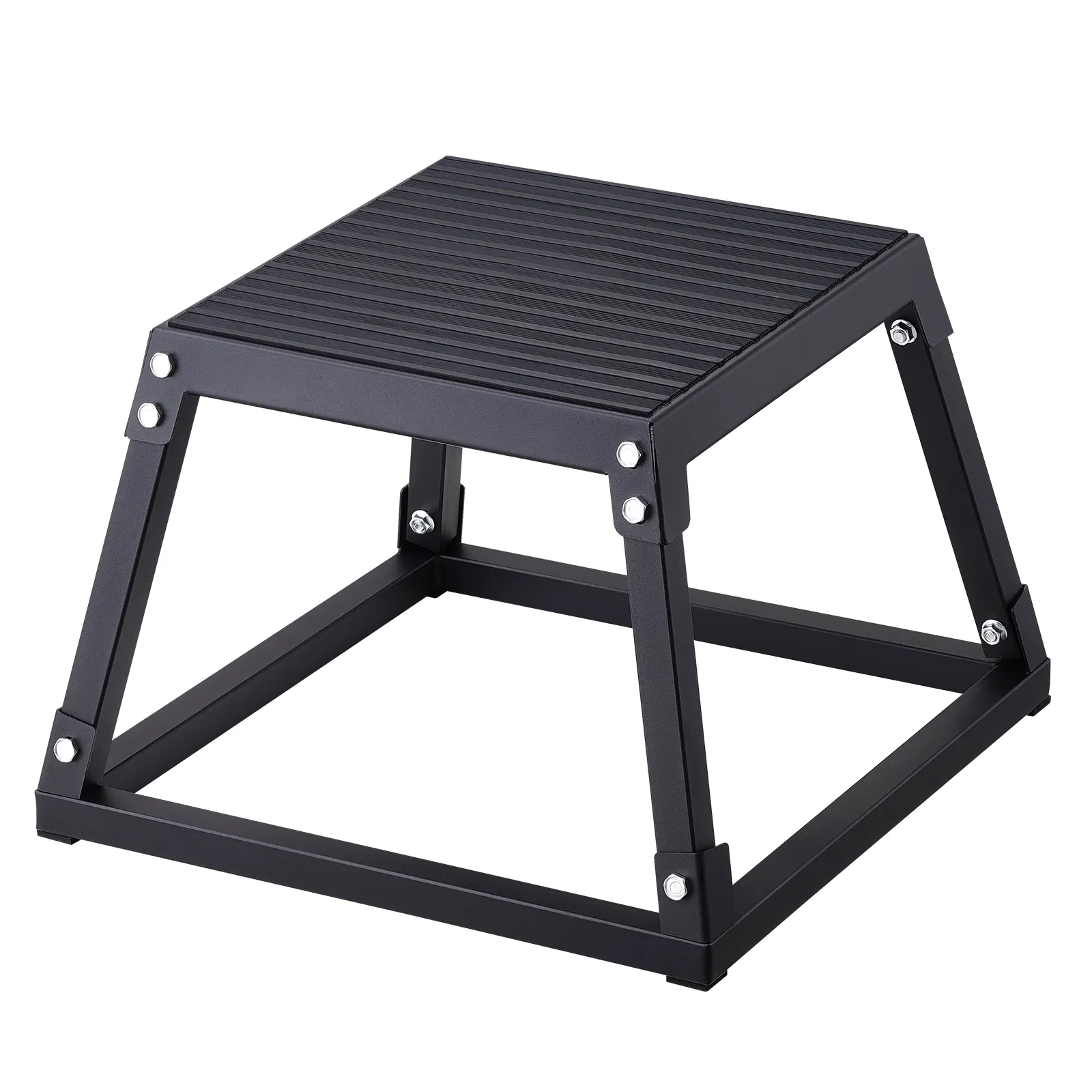 Plyometric Jump Box, 12 Inch Plyo Box, Steel Plyometric Platform and Jumping Agility Box, Anti-Slip Fitness Exercise Step Up Box for Home Gym Training, Conditioning Strength Training, Black - Image 5