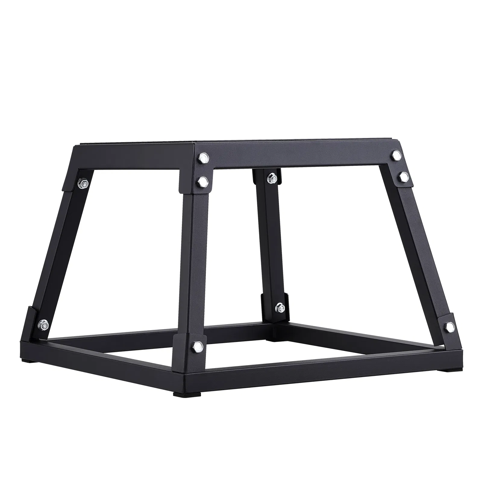 Plyometric Jump Box, 12 Inch Plyo Box, Steel Plyometric Platform and Jumping Agility Box, Anti-Slip Fitness Exercise Step Up Box for Home Gym Training, Conditioning Strength Training, Black - Image 6
